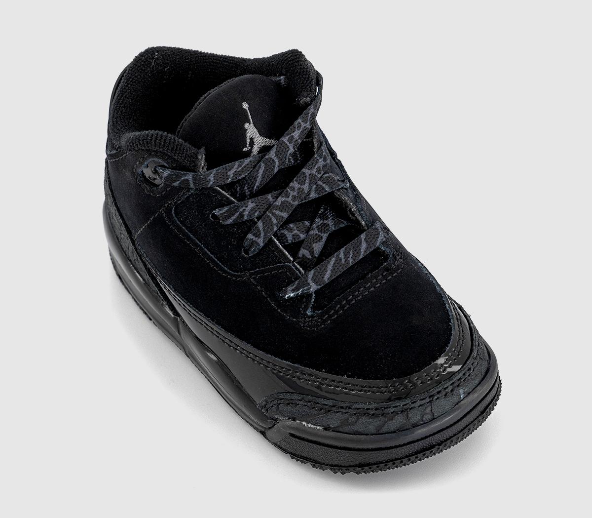 Jordan Air Jordan 3 Retro 'Black Cat' Toddler Trainers Black Dark