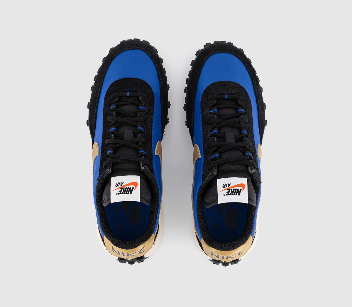 NikeAir Max Waffle TrainersHyper Blue Metallic Gold Black