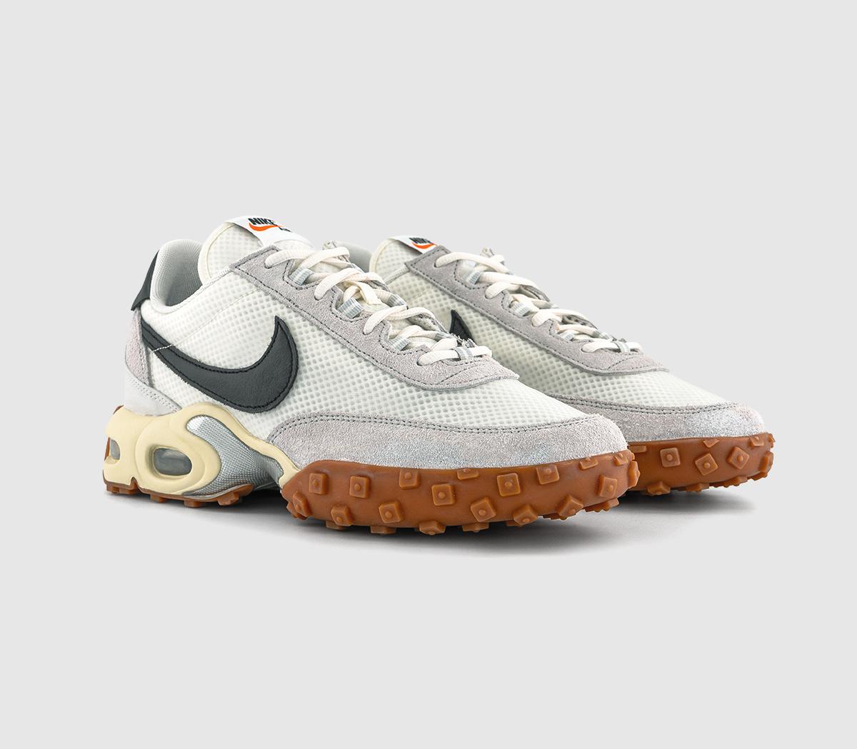 NikeAir Max Waffle TrainersSail Black Gum Med Brown Neutral Grey