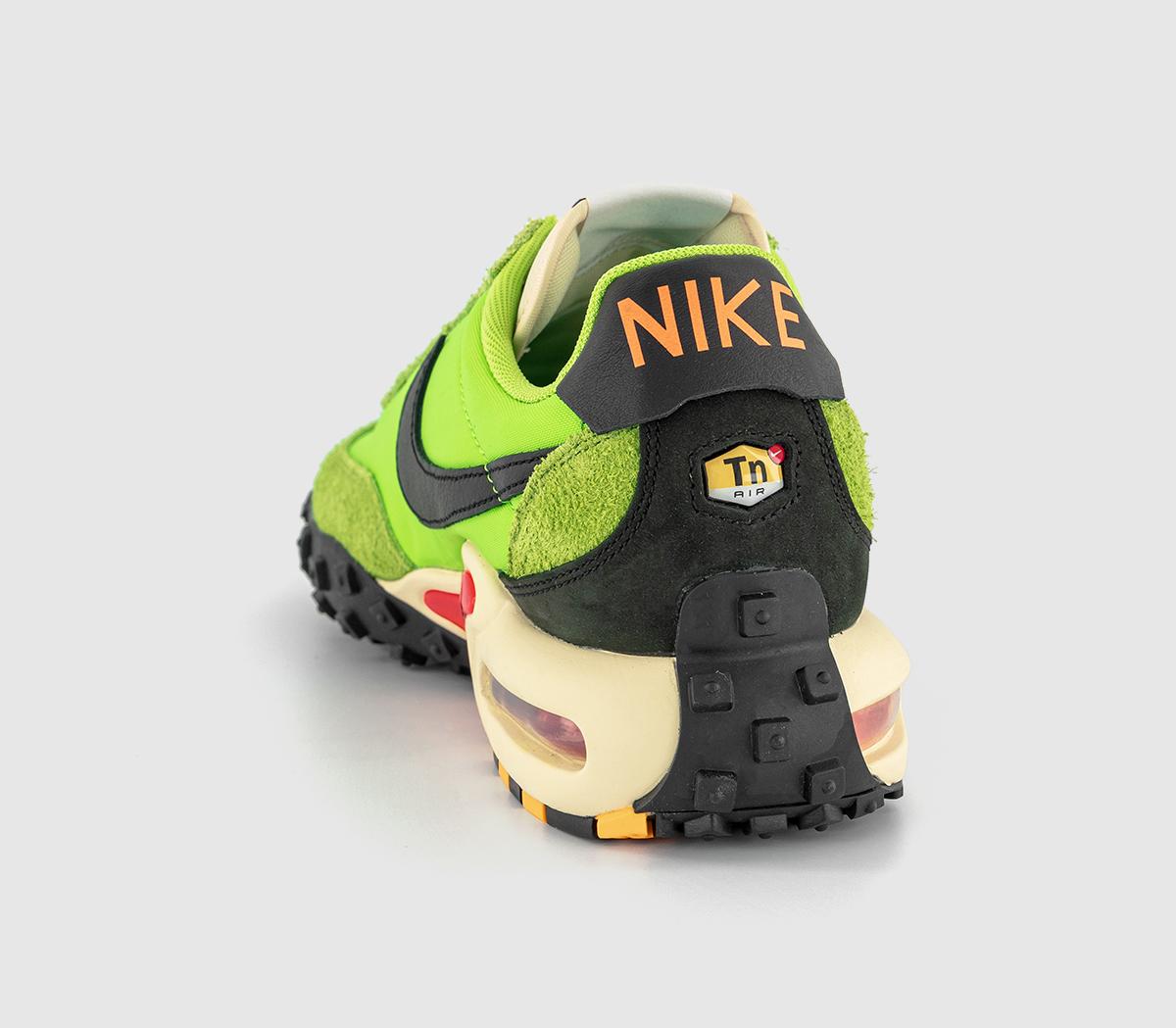 green waffle racer sneakers