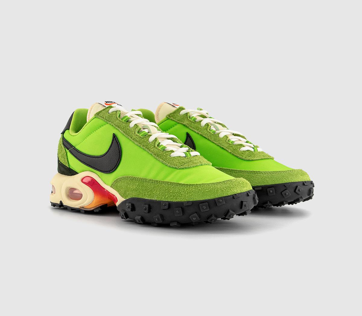 nike waffle one neon green