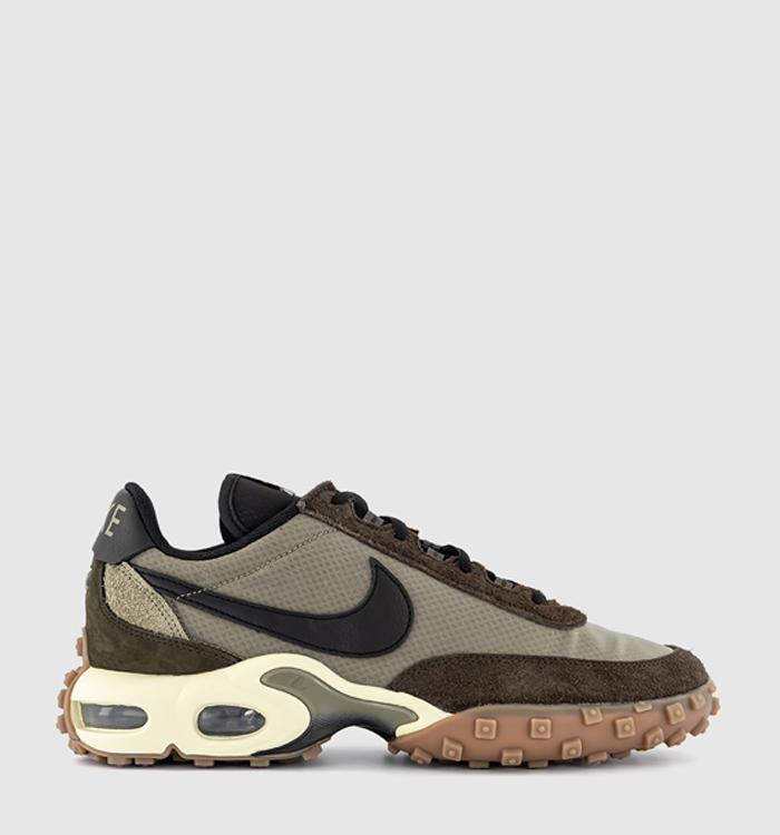 Nike Air Max Waffle Trainers Matte Olive Black Gum Dark Brown Legion Brown Coco