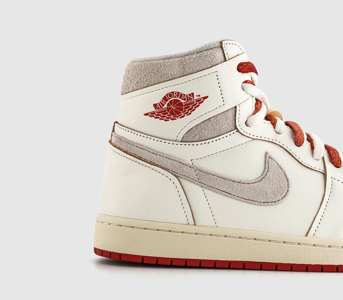 JordanAir Jordan 1 High OG TrainersSail Cinnabar Light Bone