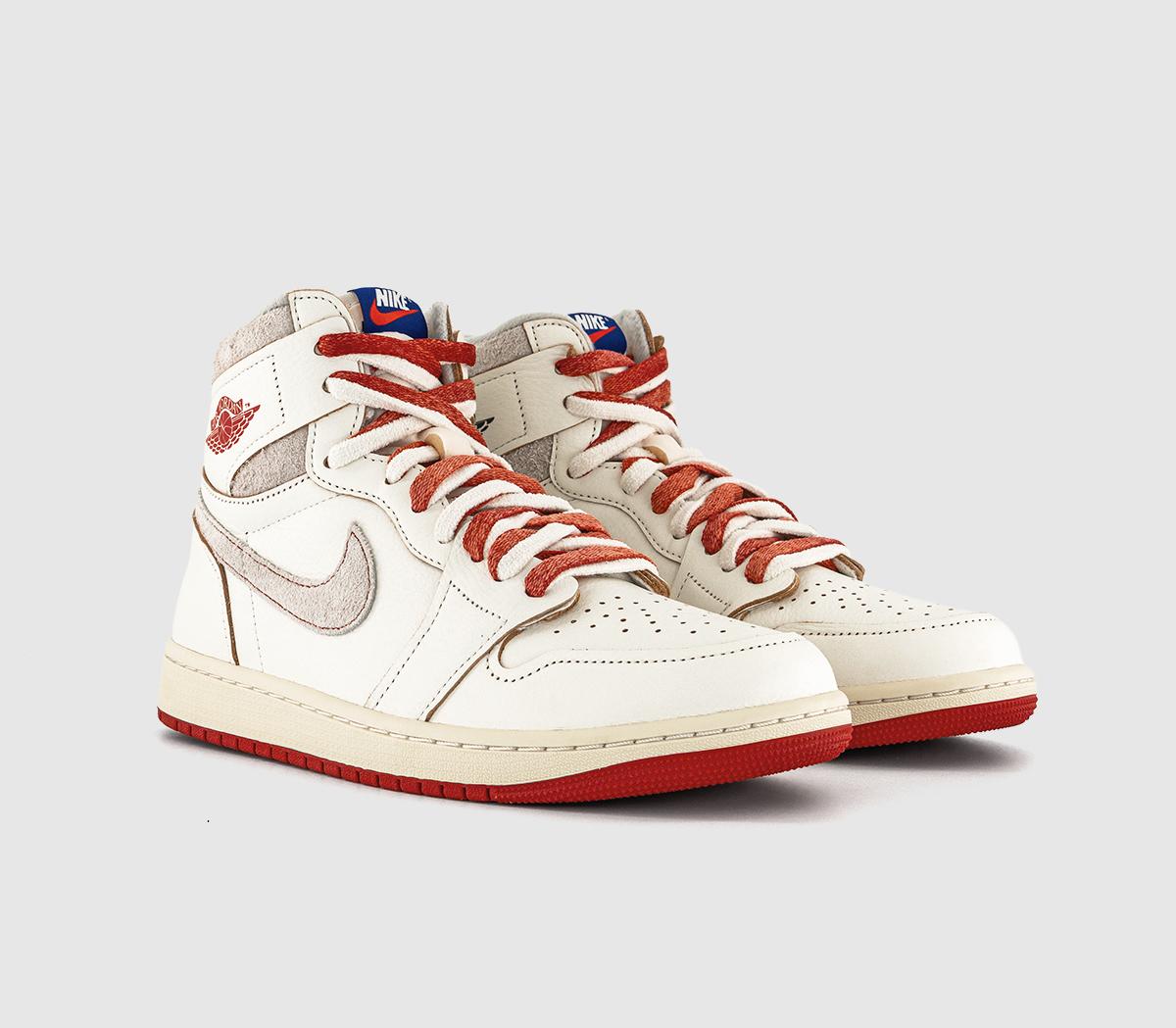 JordanAir Jordan 1 High OG TrainersSail Cinnabar Light Bone