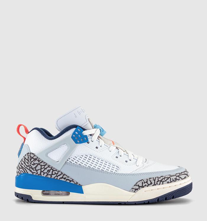 Jordan Jordan Spizike Low Trainers White Hot Lava Pure Platinum Blue Void Photo Blue