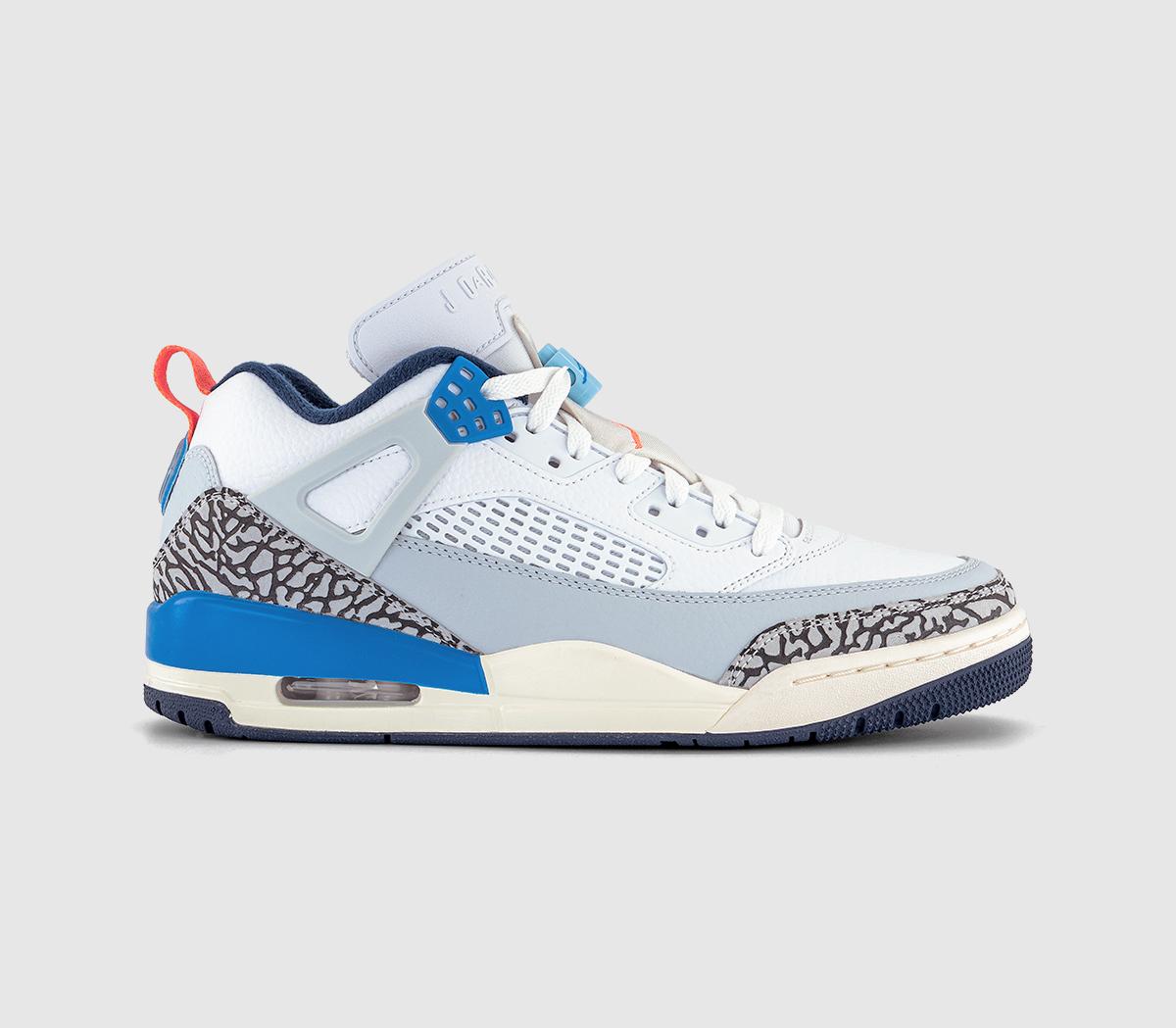 JordanJordan Spizike Low TrainersWhite Hot Lava Pure Platinum Blue Void Photo Blue