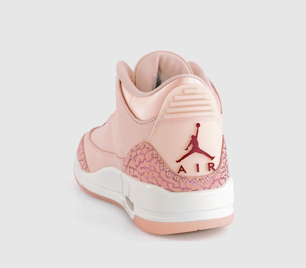 JordanWMNS Air Jordan 3 Retro VDay TrainersWashed Coral Gym Red Sail