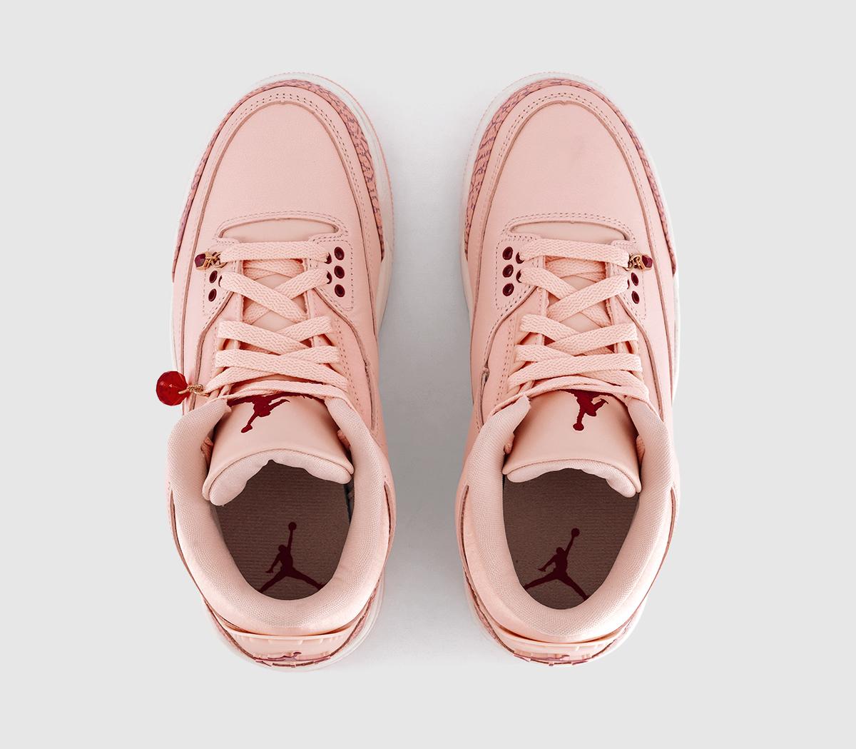 JordanWMNS Air Jordan 3 Retro VDay TrainersWashed Coral Gym Red Sail