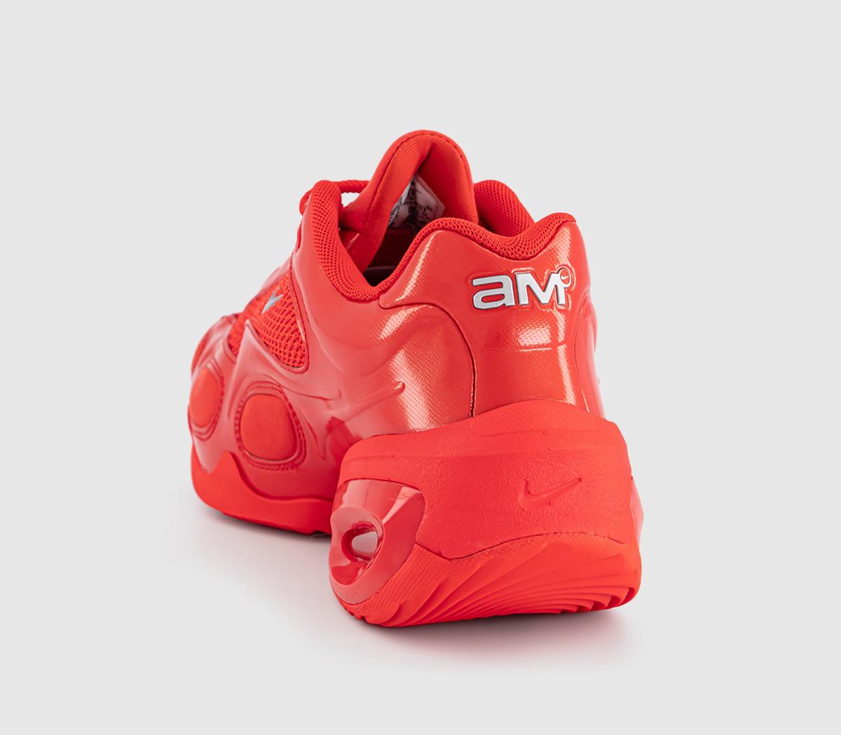 red nike air max trainers