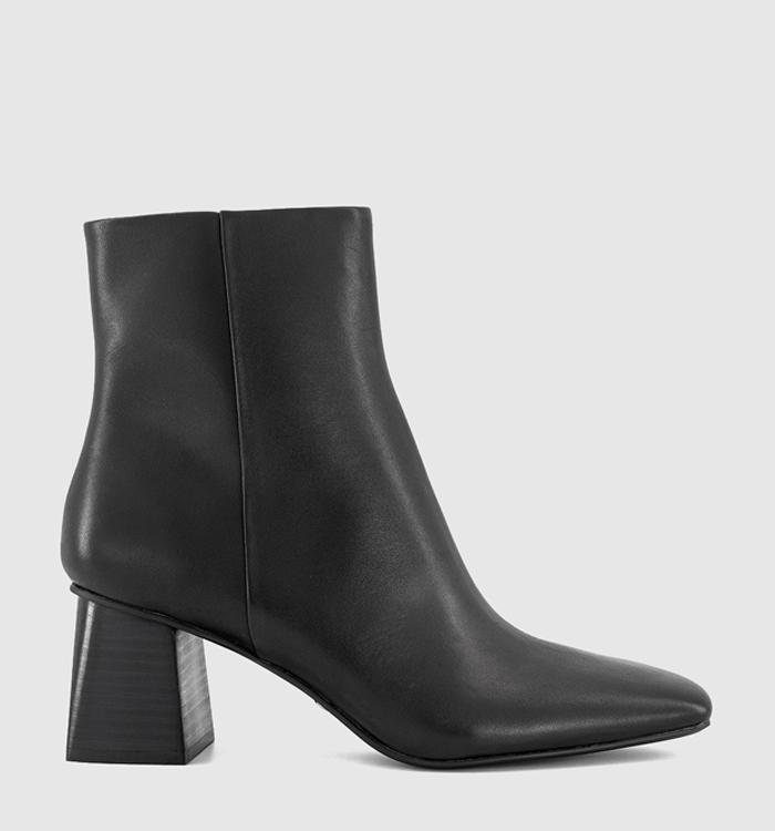 OFFICE Alicia Block Heel Ankle Boots Black