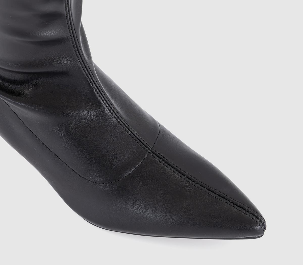 OFFICEAshton Heeled Sock Boots OFFICEAshton Heeled Sock BootsBlack Pu