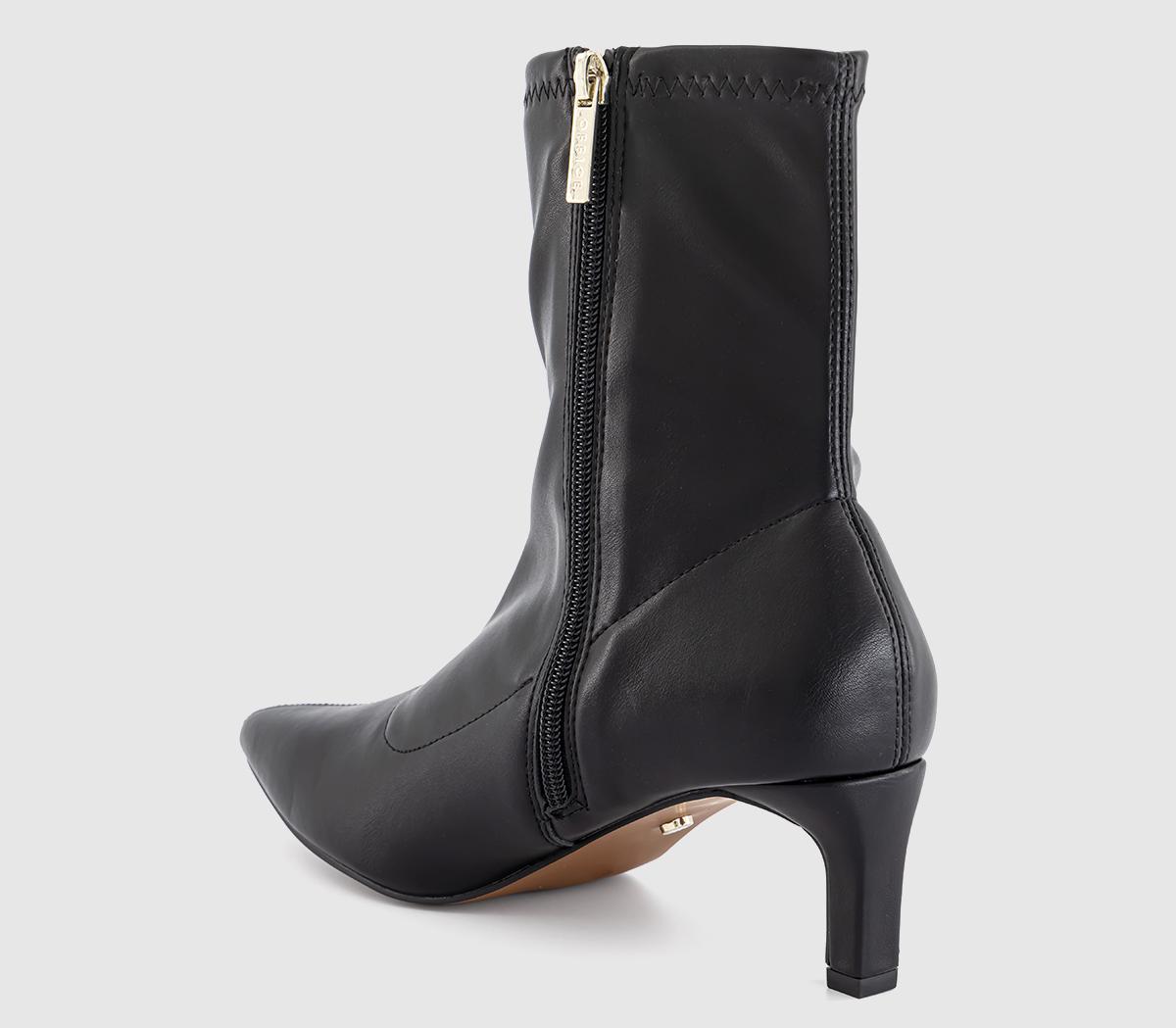 OFFICEAshton Heeled Sock Boots OFFICEAshton Heeled Sock BootsBlack Pu
