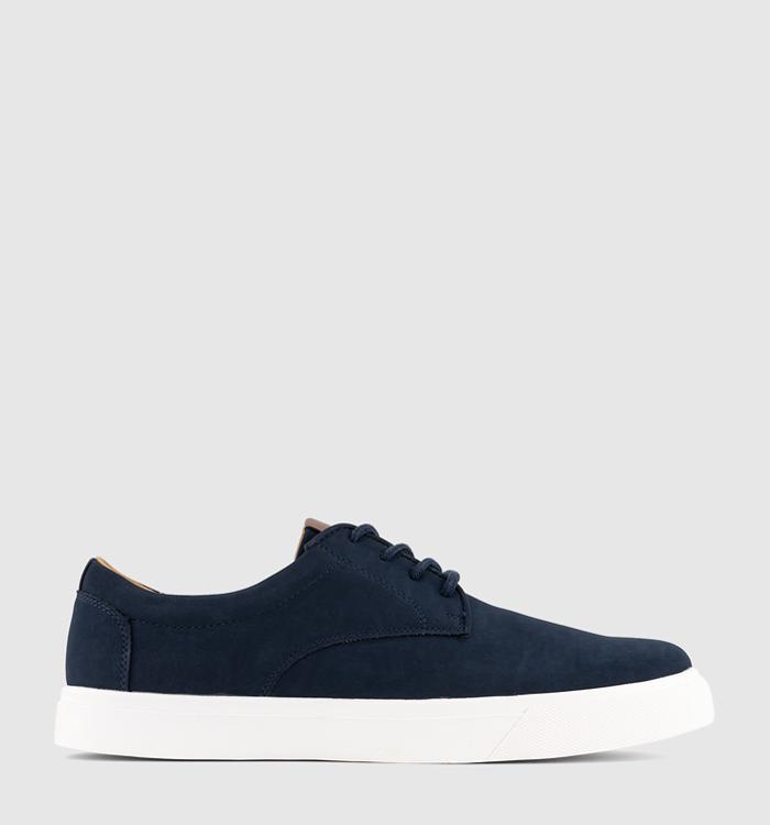 OFFICE Capulet 4 Eyelet Lace Up Trainers Navy