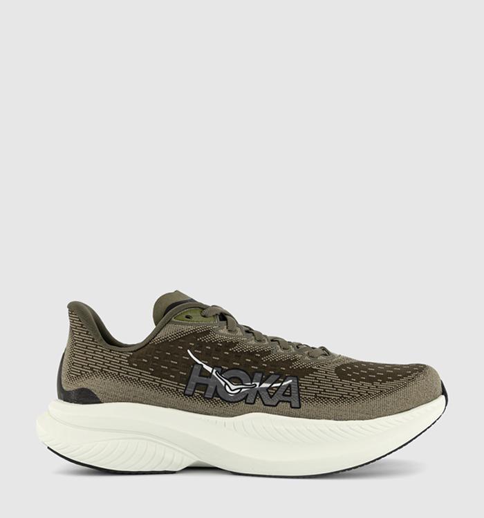 HOKA Mach 6 Trainers Antique Olive Truffle Salt