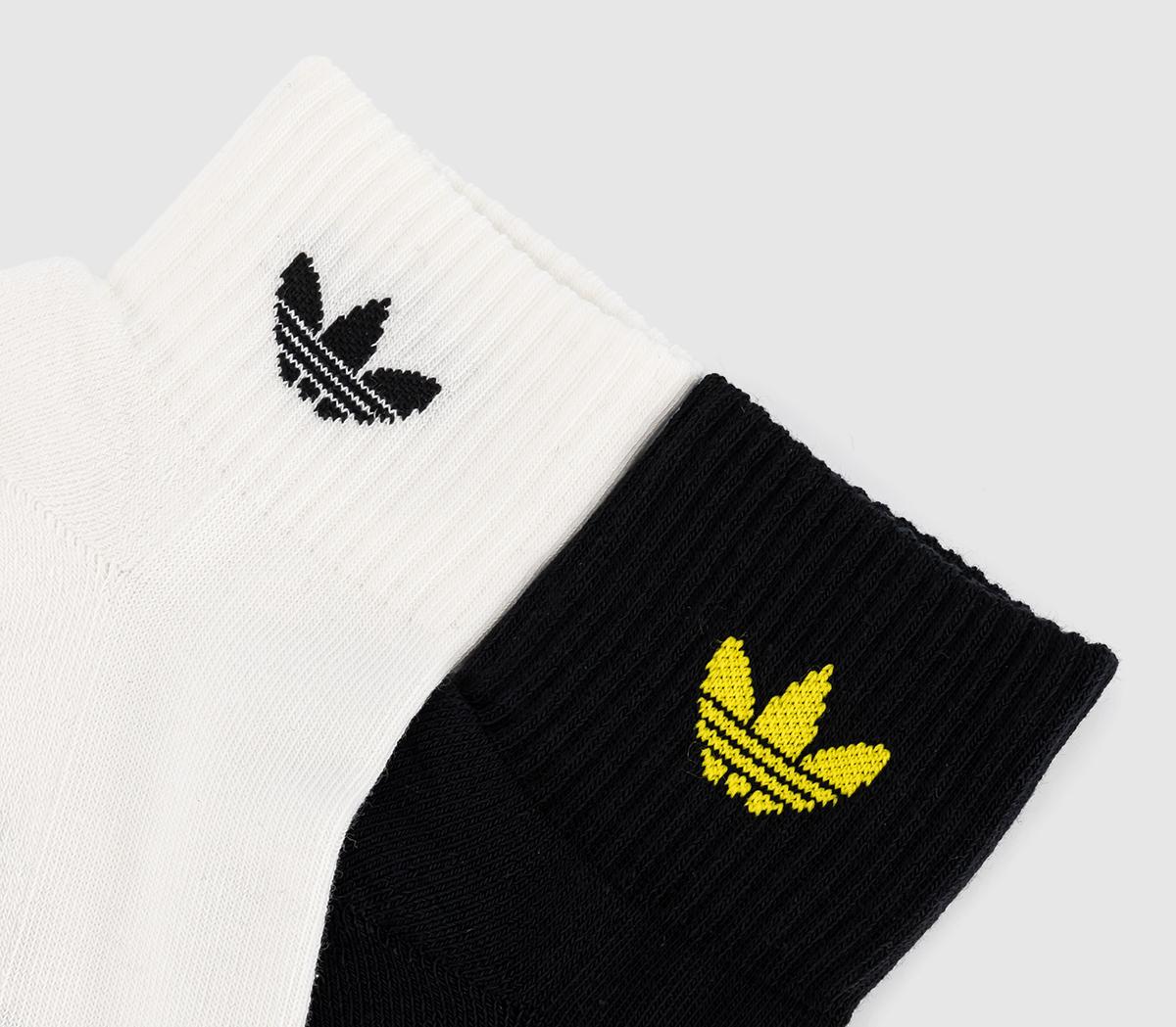 adidasMid Ankle Socks 2-Pack adidasMid Ankle Socks 2-PackWhite Black Smiley