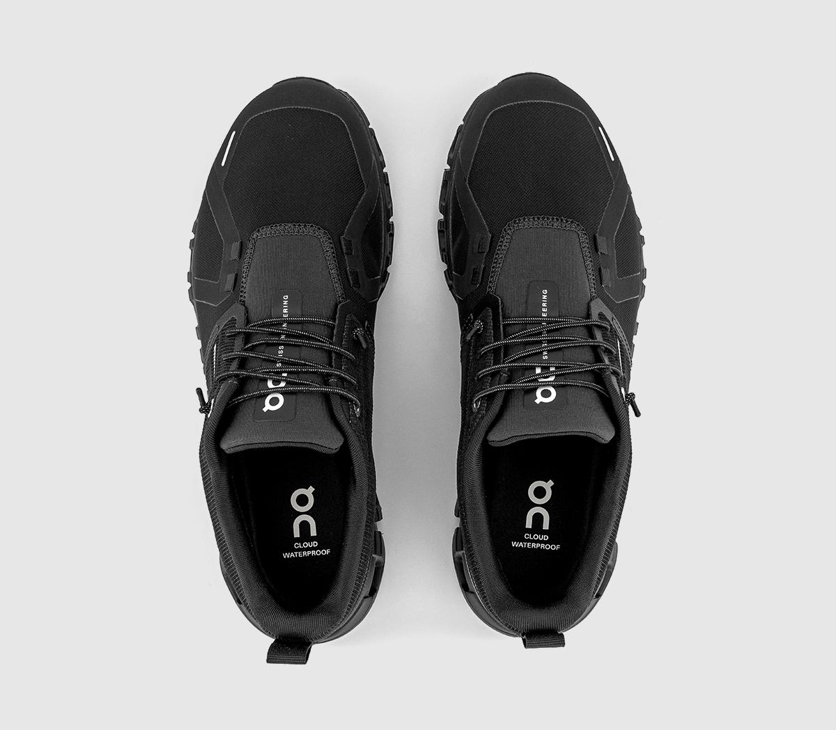 On Cloud 6 Waterproof Trainers Black - Running Inspired Trainers