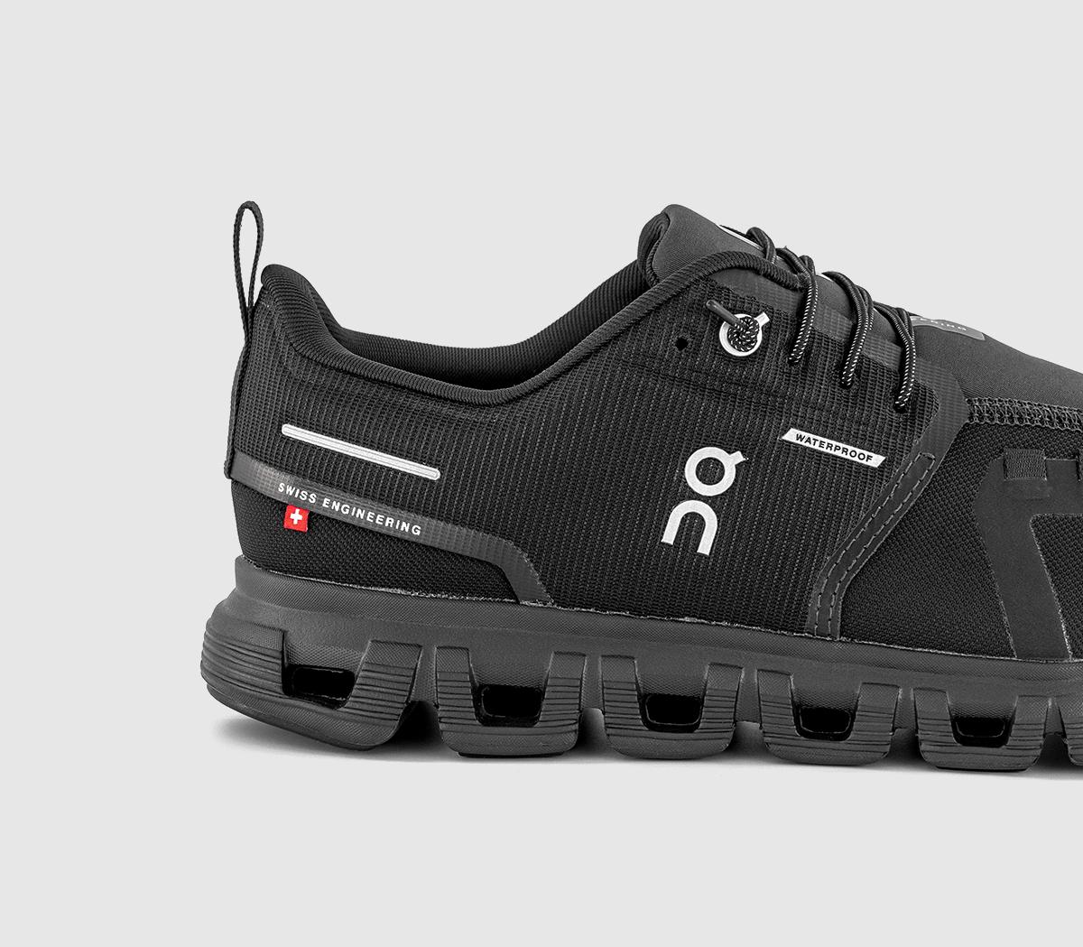On Cloud 6 Waterproof Trainers Black - Running Inspired Trainers