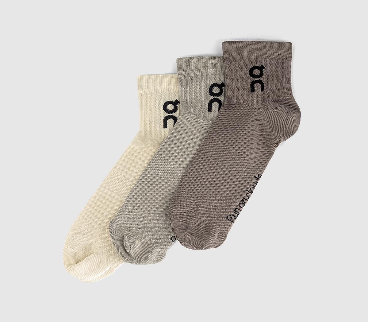 OnLogo Socks Mid 3 PackHare Brume