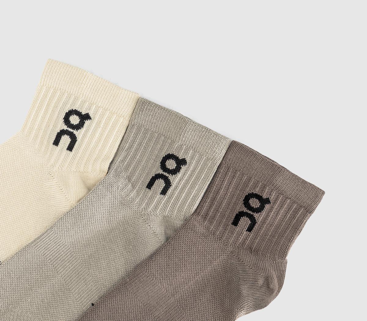 OnLogo Socks Mid 3 PackHare Brume