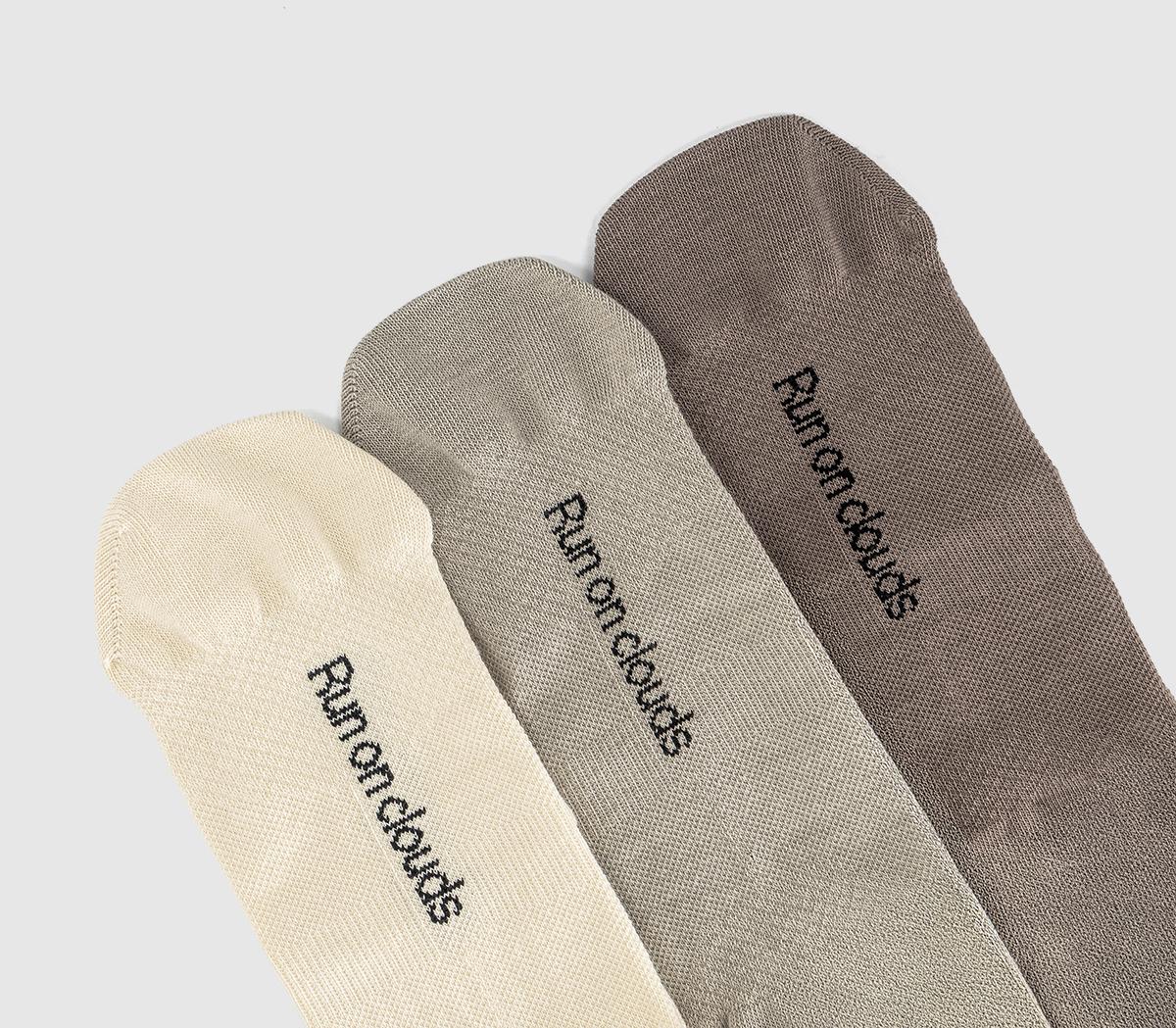 OnLogo Socks Mid 3 PackHare Brume