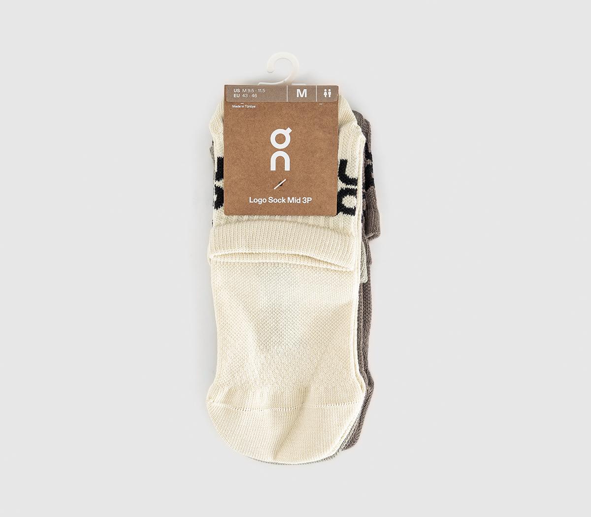OnLogo Socks Mid 3 PackHare Brume