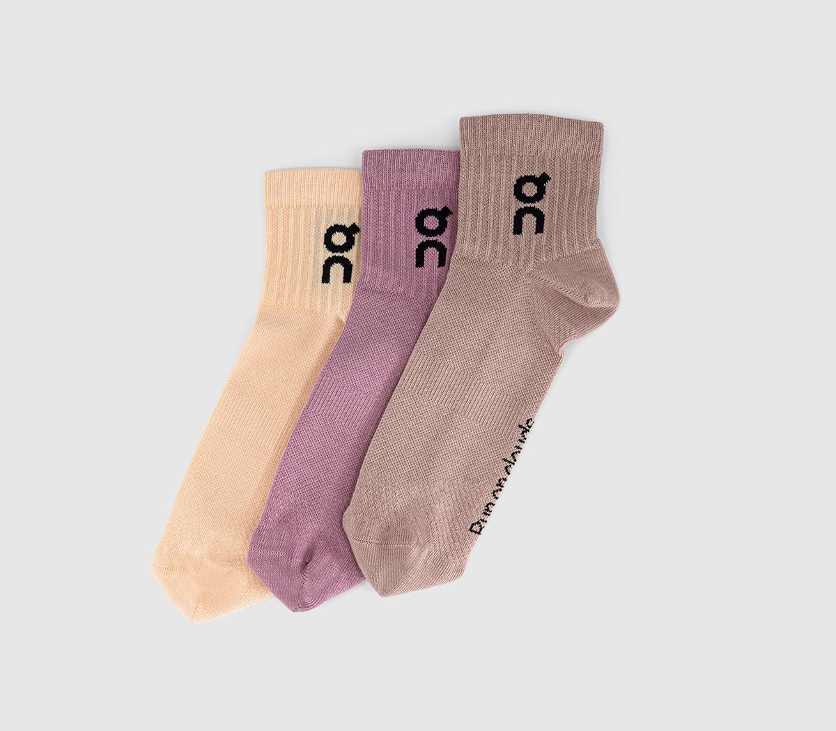 OnLogo Socks Mid 3 PackSherbet Rhodonite