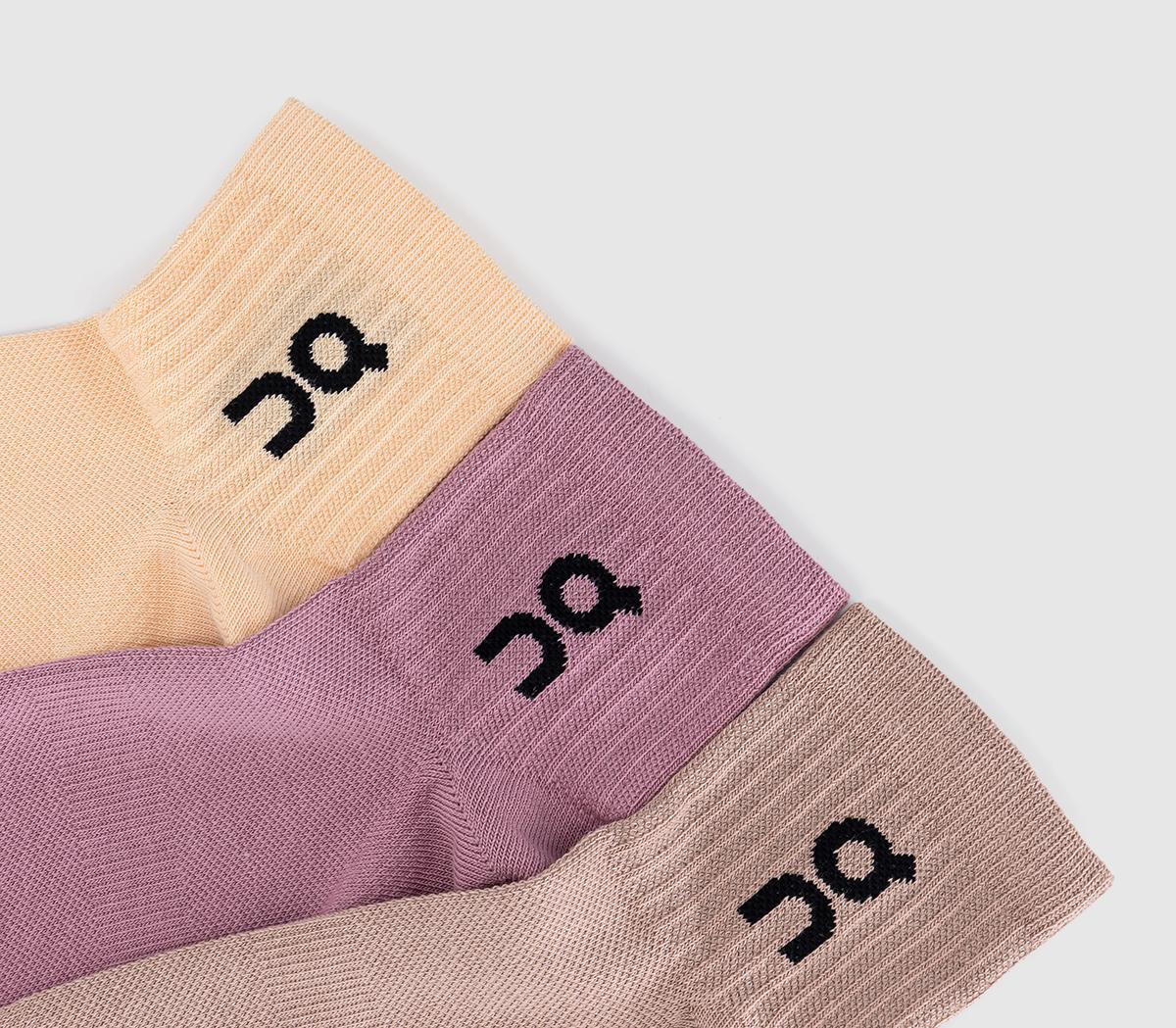 OnLogo Socks Mid 3 PackSherbet Rhodonite
