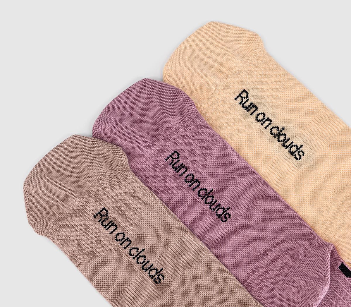 OnLogo Socks Mid 3 PackSherbet Rhodonite