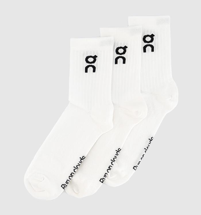 ON Logo Sock High 3 Pack White