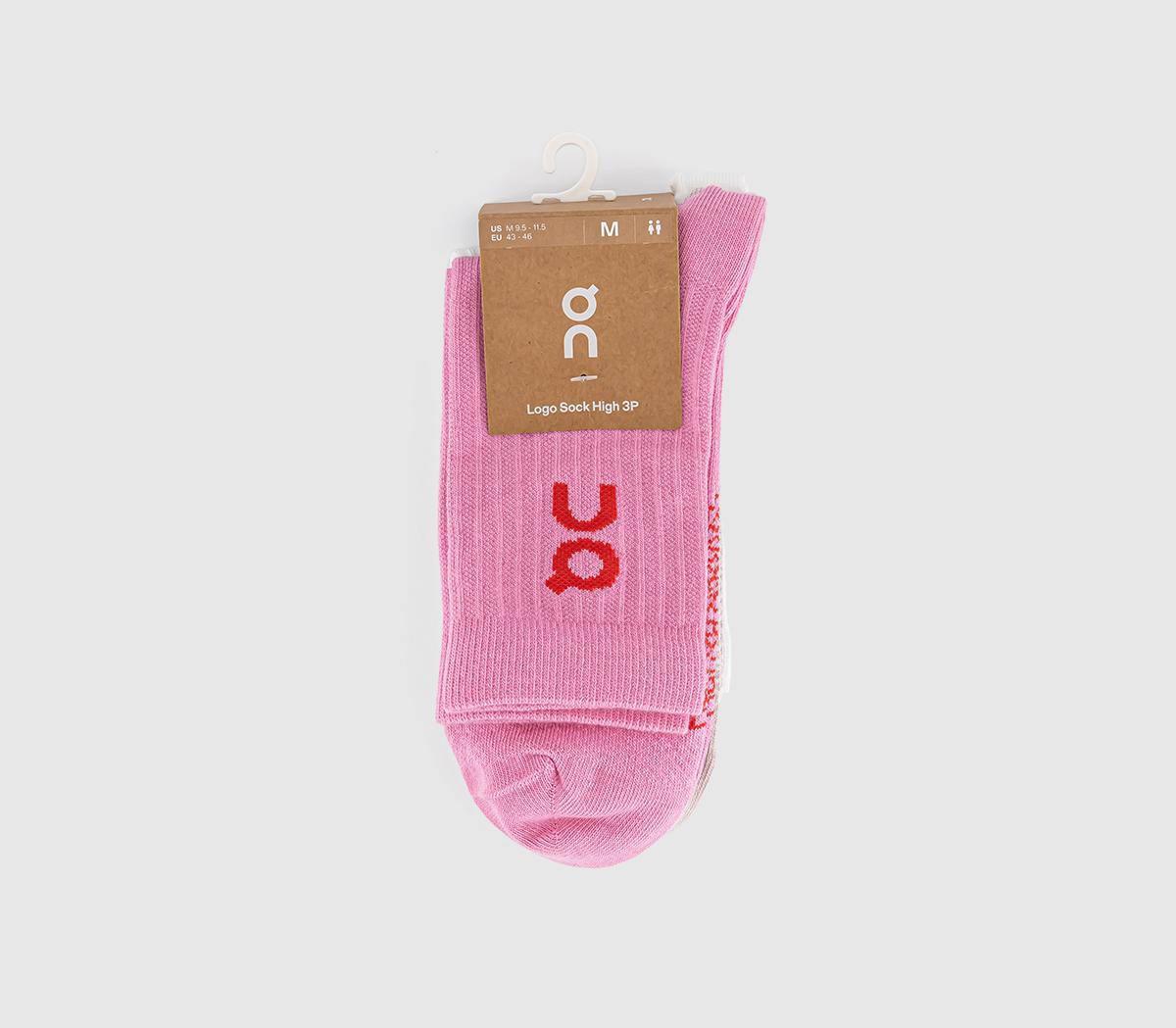 ONLogo Socks High 3 Pack ONLogo Socks High 3 PackMauve Raspberry