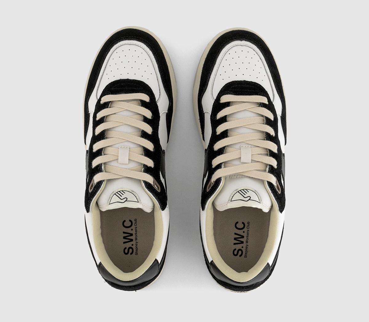 Stepney Workers ClubPro Cup 01 S-strike TrainersBlack White Leather Suede