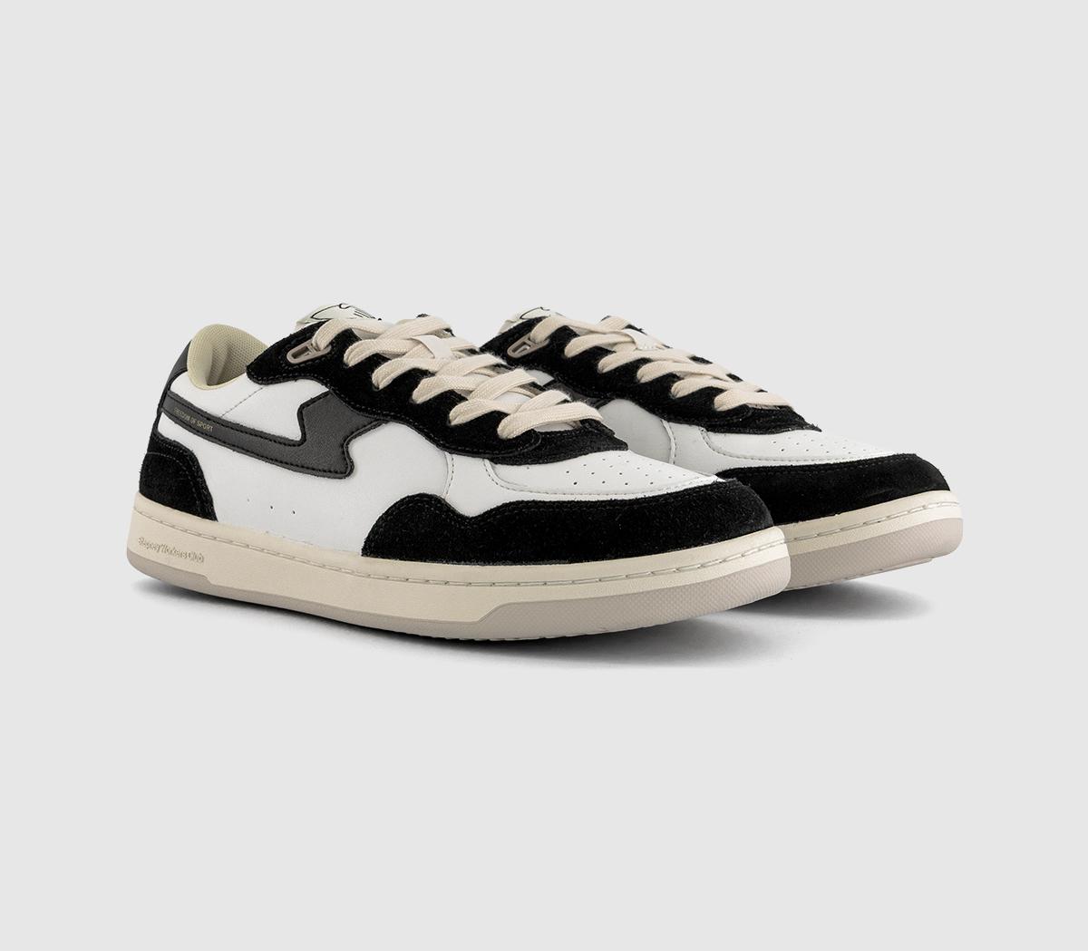 Stepney Workers ClubPro Cup 01 S-strike TrainersBlack White Leather Suede