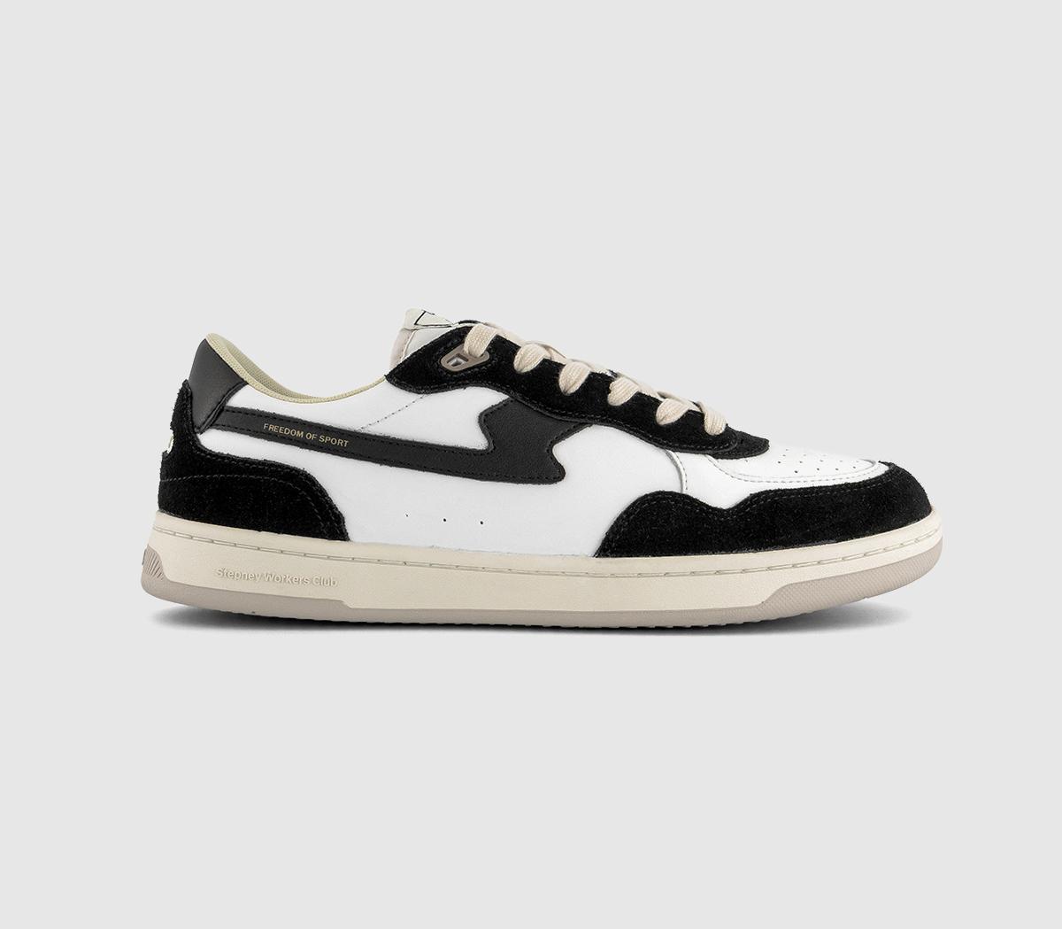Stepney Workers ClubPro Cup 01 S-strike TrainersBlack White Leather Suede