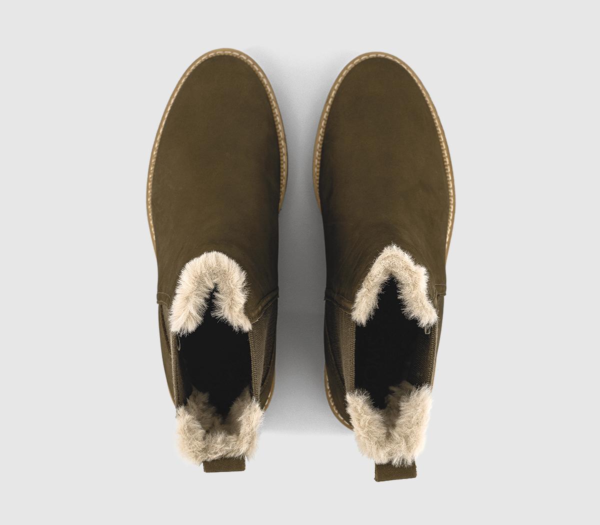 TOMSBennet Chelsea Faux Fur Lined BootsOlive