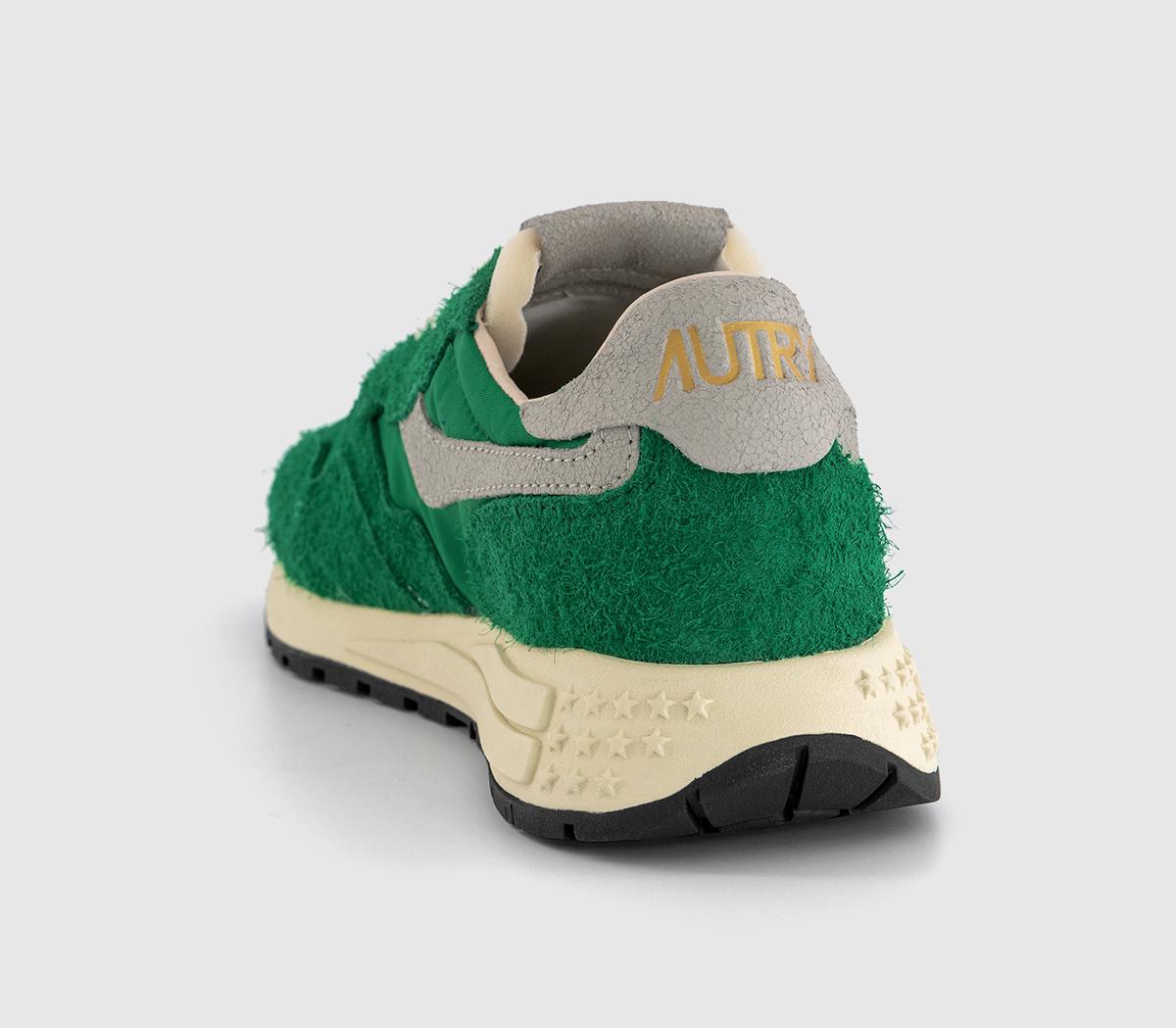AUTRYReelwind Low TrainersGreen Nylon Suede