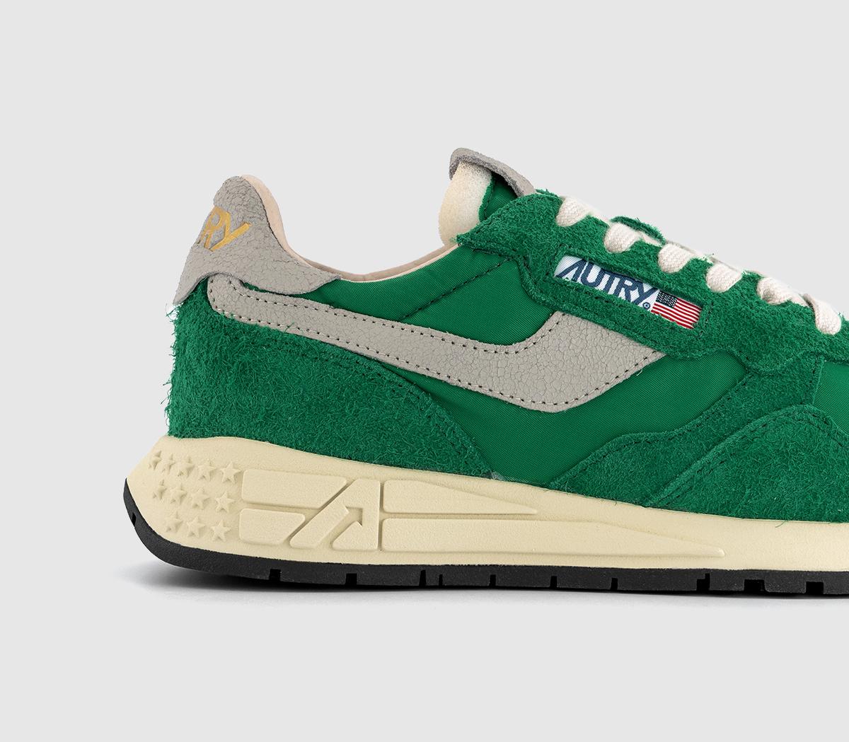 AUTRYReelwind Low TrainersGreen Nylon Suede