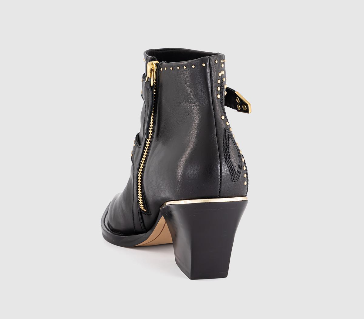 Dolce VitaRonnie Buckle Western Boots Dolce VitaRonnie Buckle Western BootsBlack Leather