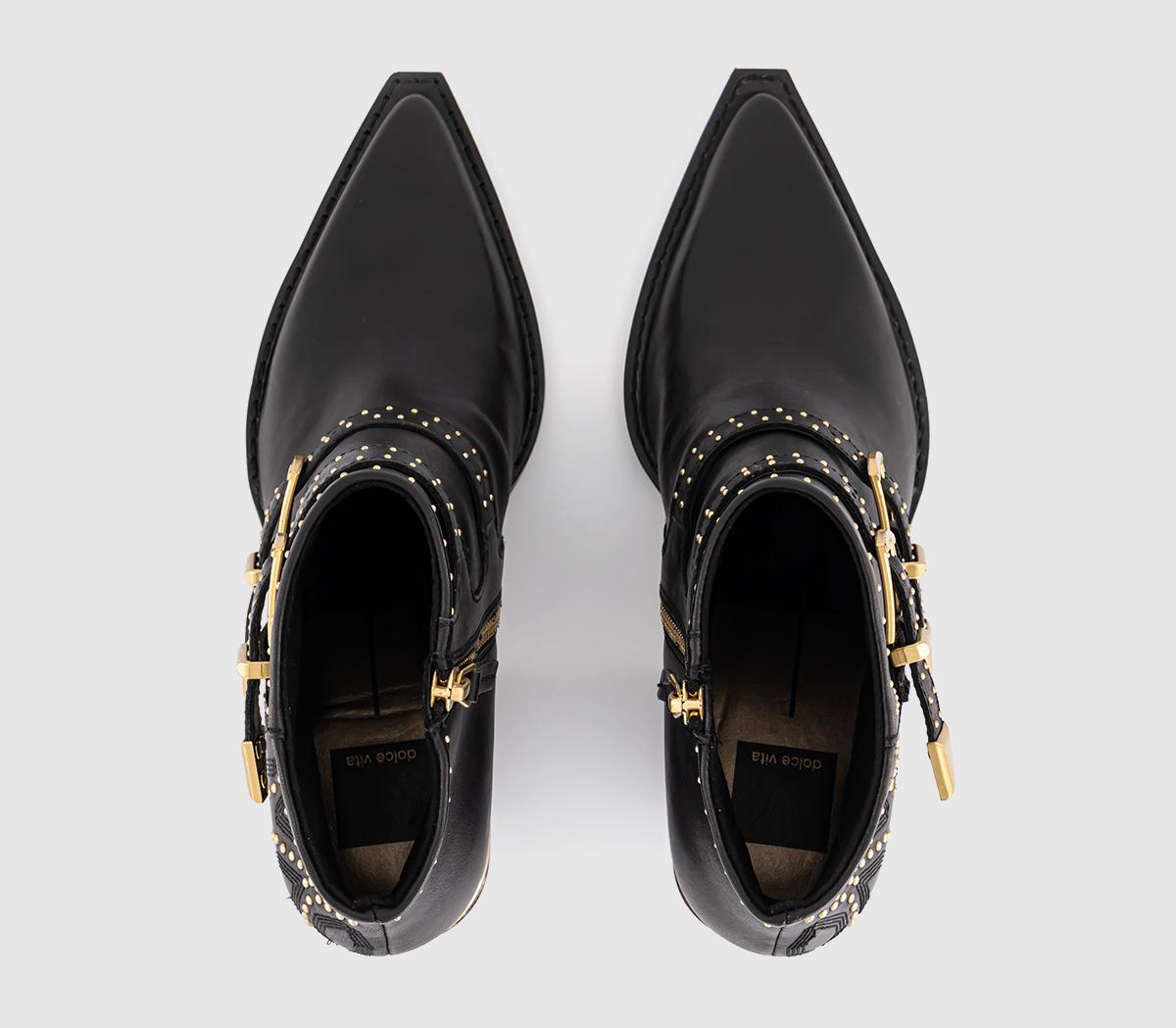 Dolce VitaRonnie Buckle Western Boots Dolce VitaRonnie Buckle Western BootsBlack Leather