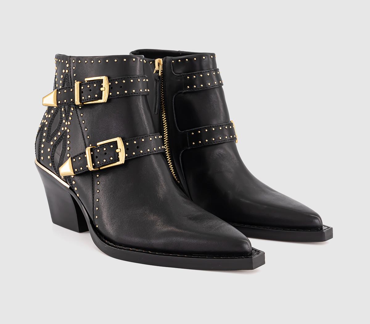 Dolce VitaRonnie Buckle Western Boots Dolce VitaRonnie Buckle Western BootsBlack Leather