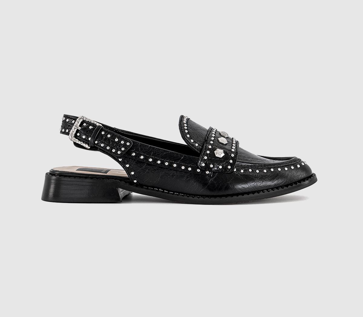 Dolce VitaHardi Studded Slingback LoafersBlack Leather