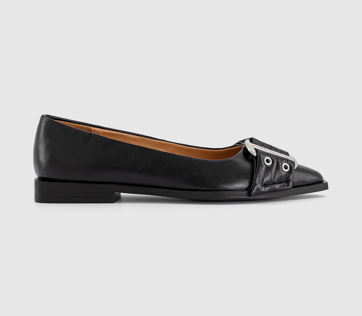 Steve madden black flat shoes online