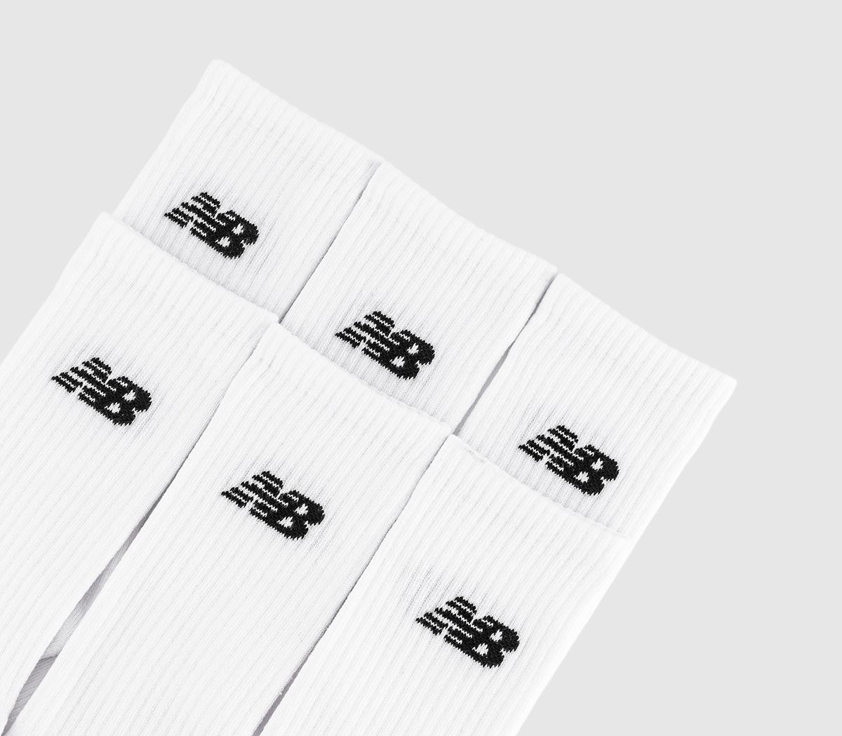New Balance SocksNb Everyday Crew 6 Pack SocksWhite Black
