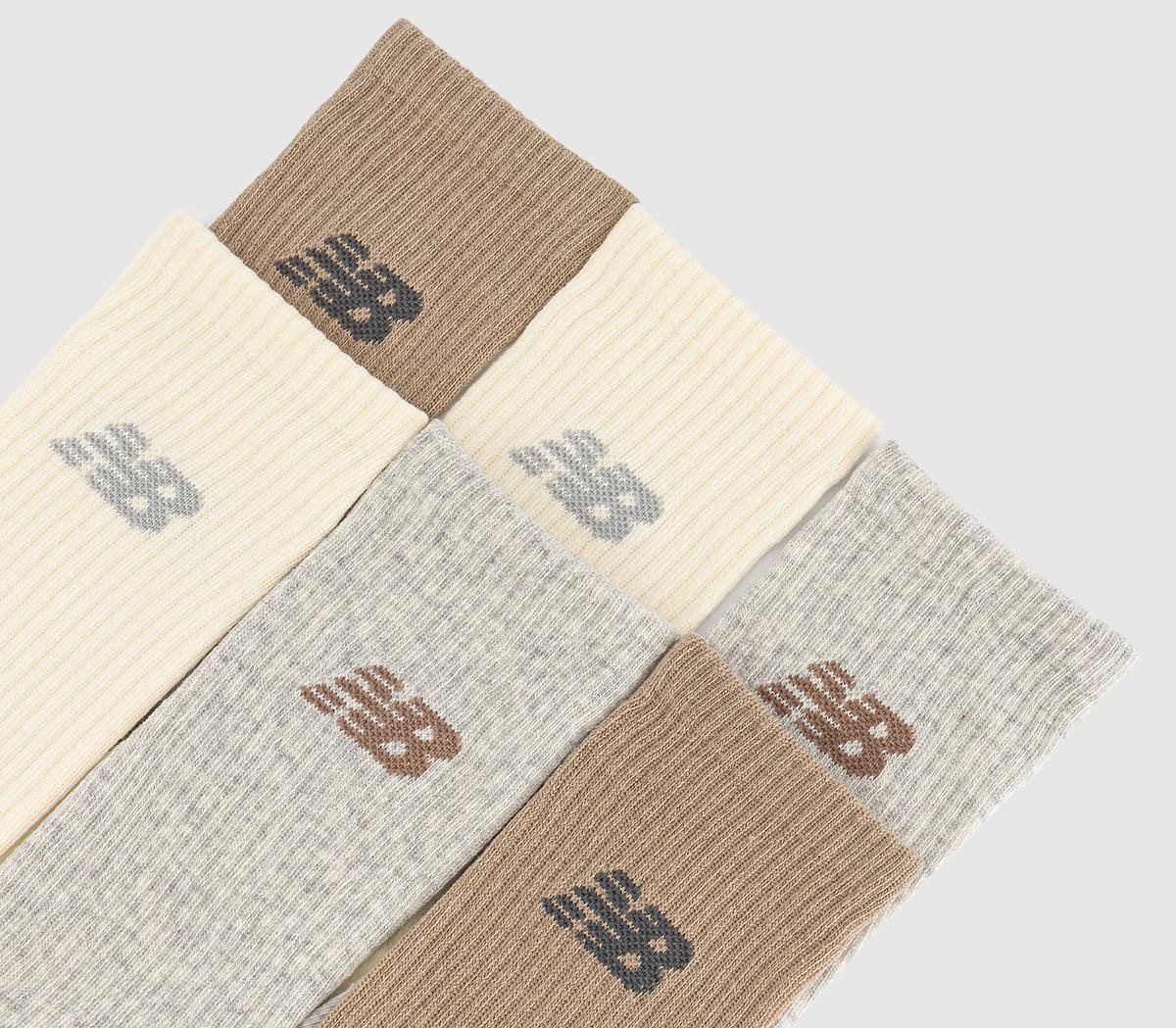 New Balance SocksNb Everyday Crew 6 Pack SocksGrey Neutral
