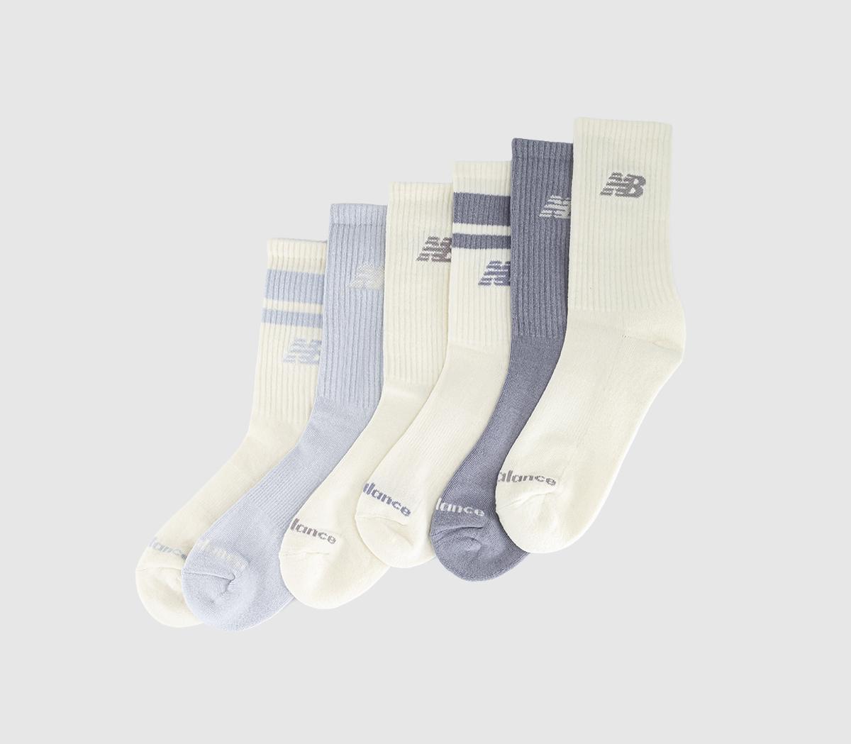 New Balance SocksNb Everyday Crew 6 PackCream Digital Mist Fresh Air Truffle Salt