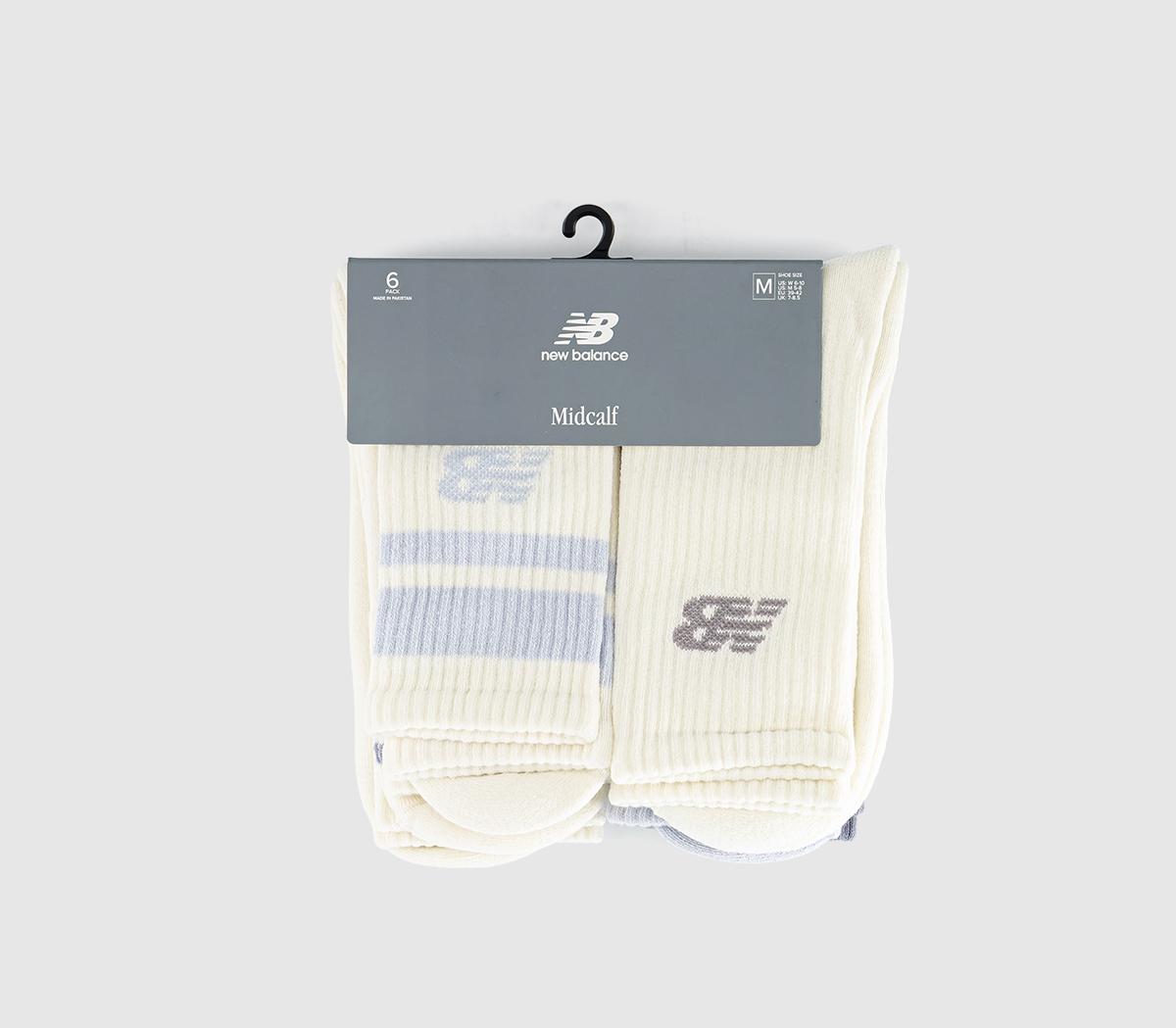 New Balance SocksNb Everyday Crew 6 PackCream Digital Mist Fresh Air Truffle Salt