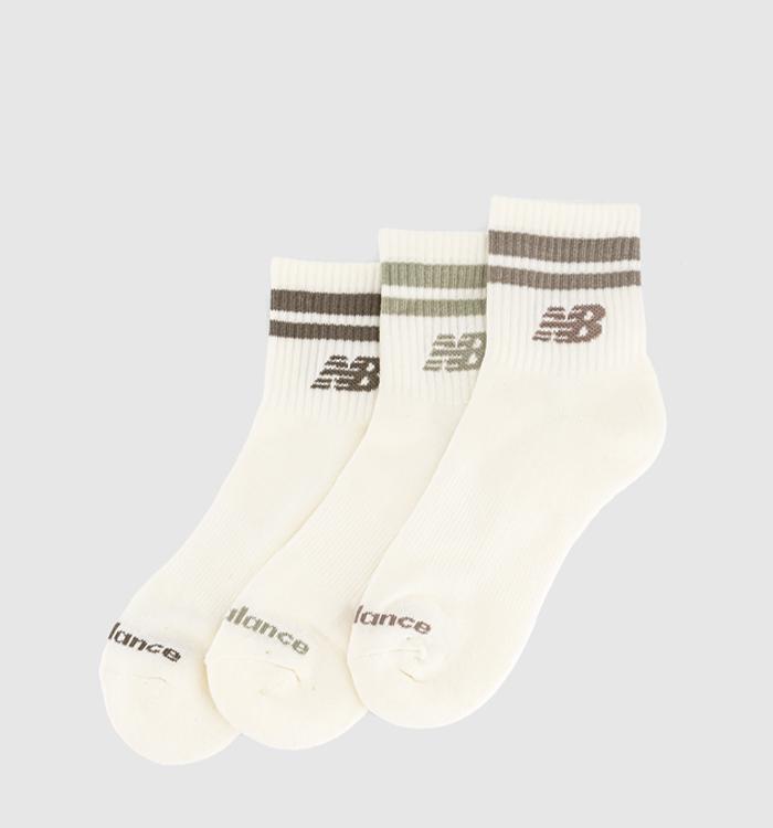 New Balance Socks NB Essentials Line Ankle 3 Pairs Socks Nude Stripe