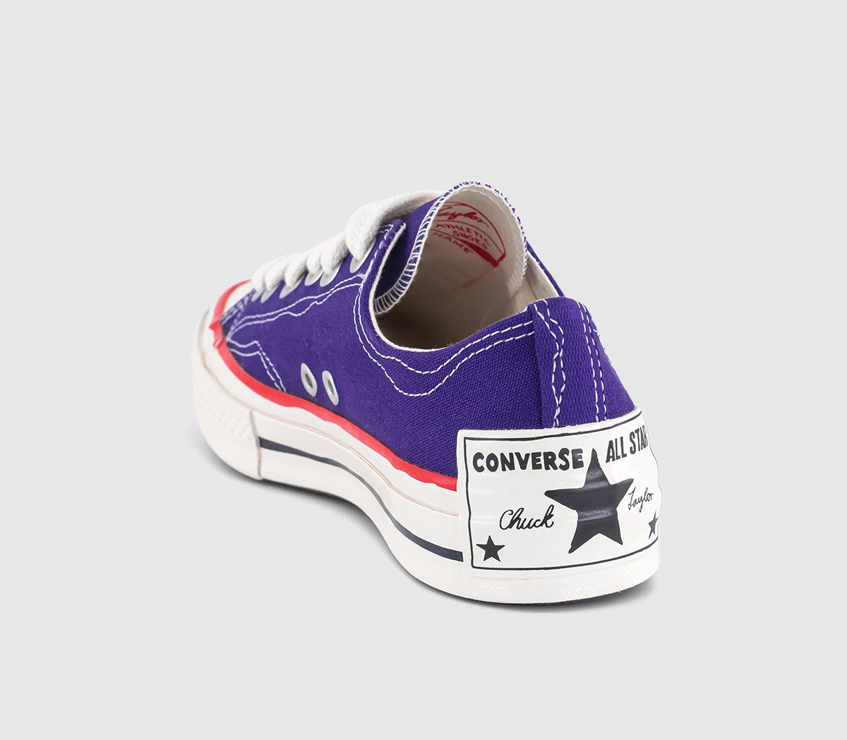 ConverseChuck 70 Sketch OxCourt Purple Egret Red