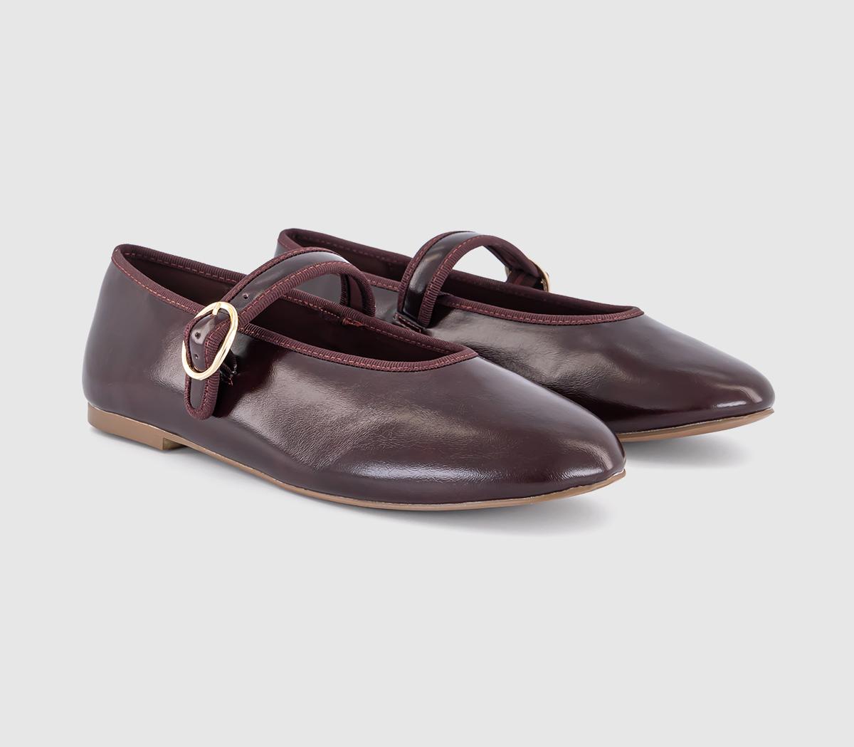 OFFICEFierce High Vamp Mary Jane Ballet Pumps OFFICEFierce High Vamp Mary Jane Ballet PumpsBerry