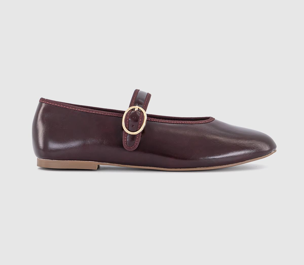OFFICEFierce High Vamp Mary Jane Ballet Pumps OFFICEFierce High Vamp Mary Jane Ballet PumpsBerry