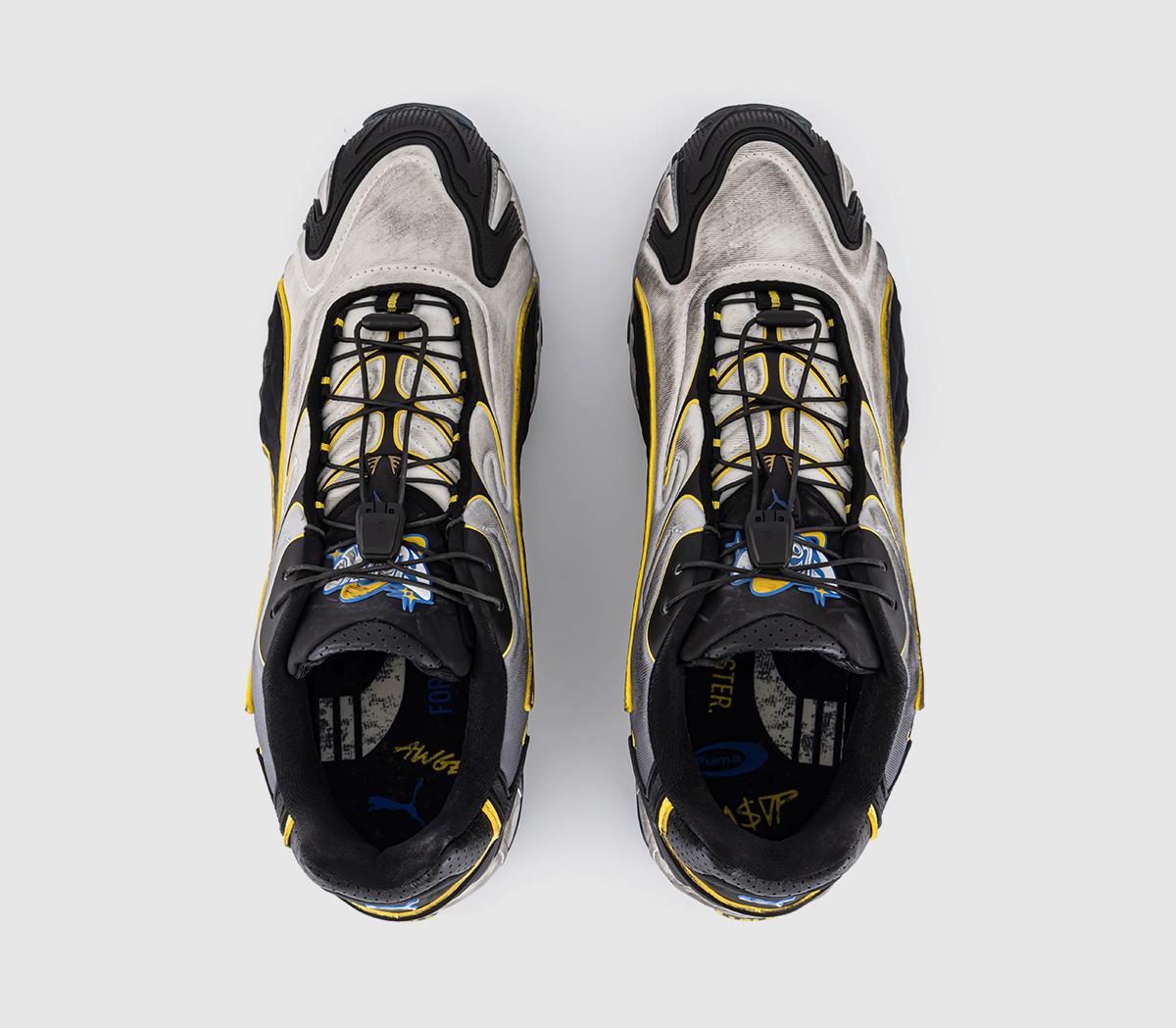 PUMAAsap Rocky Inhale DistressedBlack White Yellow Neoprene